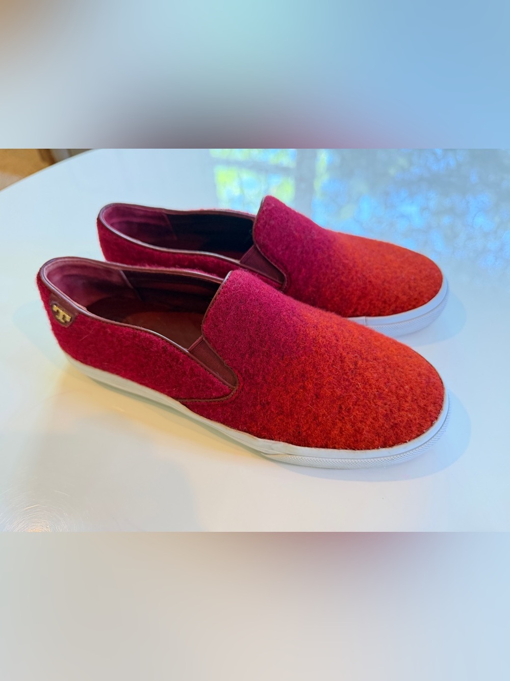 Tory Burch Rudi Ombré Wool Slip-On Wool Shoes - Size 8.5